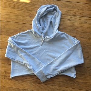 Light blue crop hoodie